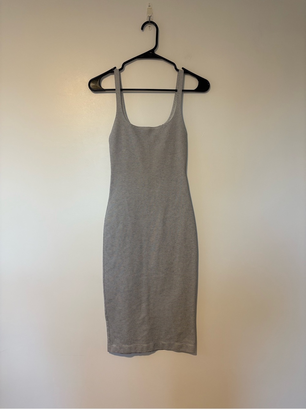 Zara Classic Gray & White Stripe Tank Dress sz S